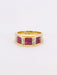 Bague 54 Bague vintage or jaune rubis calibrés diamants 58 Facettes 1073.8