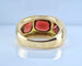 Bague 51.5 Bague en or jaune 18 carats ornée de 3 grenats 58 Facettes AB563