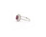 Bague Bague en or blanc avec rubis de 1,19 ct et diamants 58 Facettes