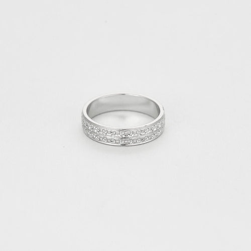 Bague 51 Bague jonc or jaune et gris 58 Facettes CHAL0168