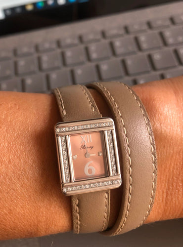 Montre Montre en or gris et diamant Poiray modèle ma première mini 58 Facettes