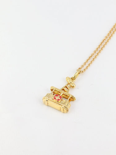 Pendentif Pendentif vintage téléphérique en or jaune 58 Facettes 391.14