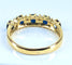 Bague 51 Demi alliance en or jaune, 5 saphirs et 8 diamants 58 Facettes AB433
