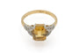 Bague Bague Art Nouveau avec citrine et diamants en or jaune 14k et platine 58 Facettes 11707