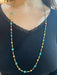 Collier Sautoir Vintage Turquoises Or Jaune 58 Facettes C134