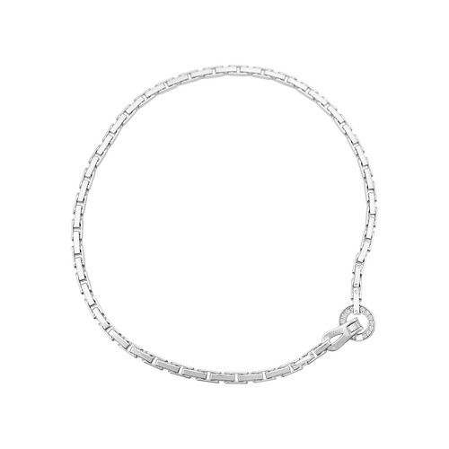 Collier Collier Cartier "Agrafe" en or blanc et diamants. 58 Facettes 34276