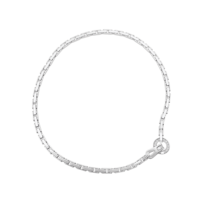 Collier Collier Cartier "Agrafe" en or blanc et diamants. 58 Facettes 34276