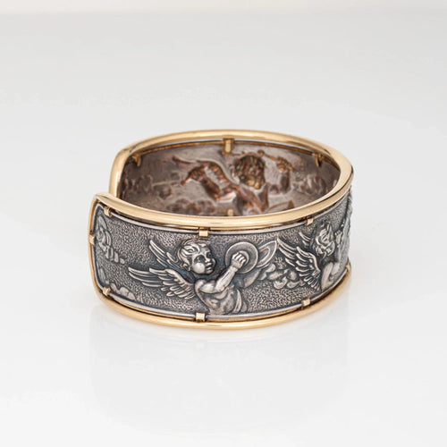 Bracelet Bracelet manchette Carrera y Carrera Angels Music Estate en argent sterling et or 18 carats 58 Facettes G13609