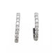 Boucles d'oreilles Paire de petites créoles en or blanc, diamants. 58 Facettes 33198