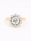 Bague 53 Bague marguerite or jaune diamant 0,8 carat 58 Facettes 1174.8
