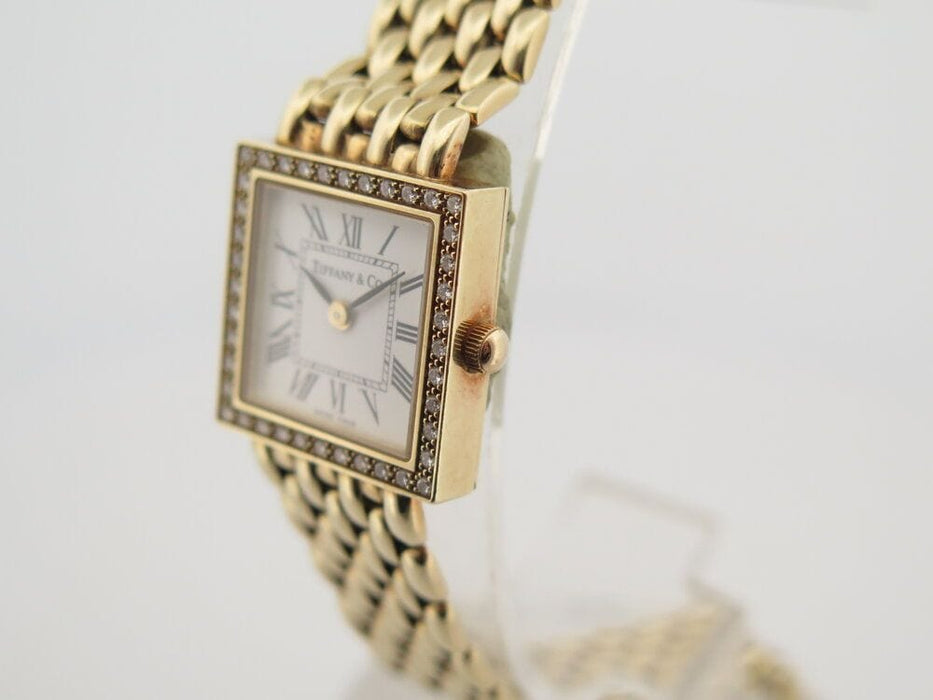 Montre vintage montre TIFFANY & CO estate 19mm or jaune 14k diamant quartz 58 Facettes 262120