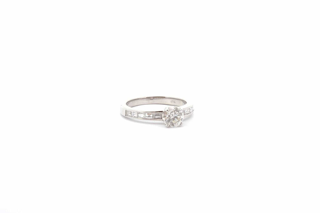 Bague 50 Solitaire diamants or blanc 58 Facettes 26222