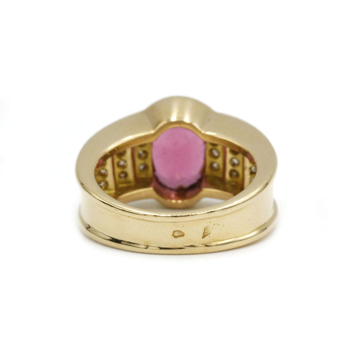 Bague - Or jaune tourmaline et diamants