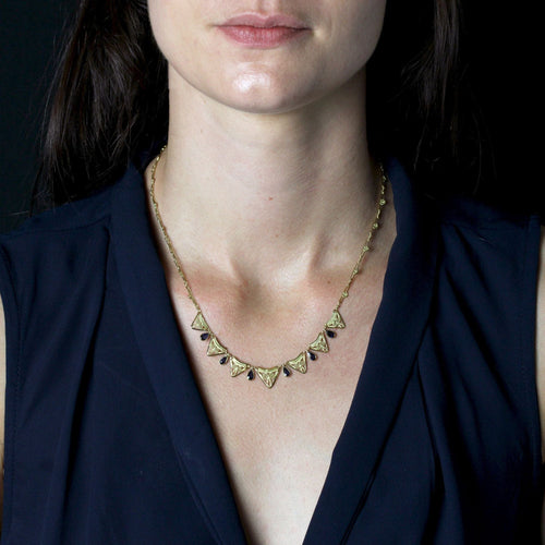 Collier Collier ancien draperie saphirs 58 Facettes 25-118