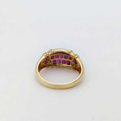 Bague 52 Bague en Or Jaune, Rubis et Diamants 58 Facettes 32229