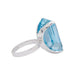 Bague 53 Bague or blanc, aigue-marine. 58 Facettes 33746