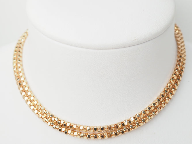 Collier Collier en or rose, maille venitienne ronde 58 Facettes 33342