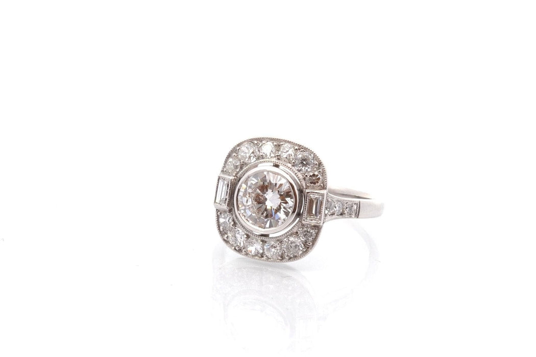 Bague diamant E/VS2 de 1,17cts en platine