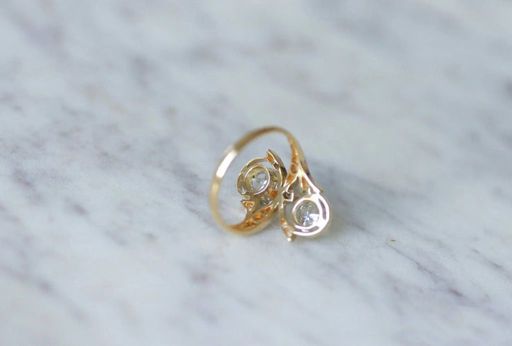 Bague Bague Belle Epoque Toi et moi Diamants 58 Facettes