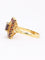 Bague vintage or jaune grenats