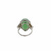 Ring 47 Oval jade, platinum, diamond ring 58 Facettes REF2208-7