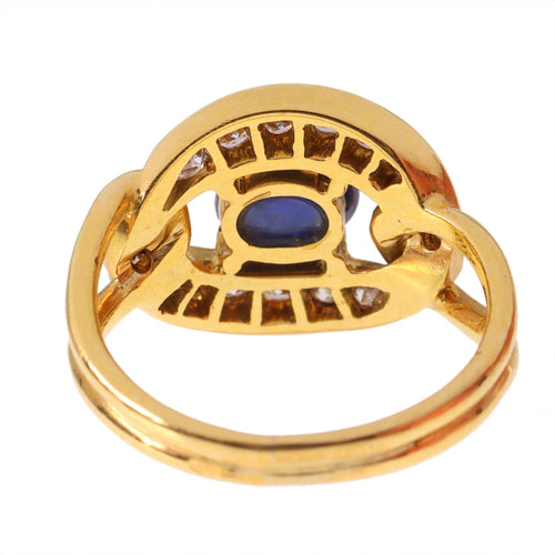 Bague 47 Bague de luxe vintage CARTIER avec saphir et diamants 58 Facettes 17342-0256