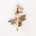 Broche Épingle or rose épée et abeille sertis de diamants et saphirs 58 Facettes GS9