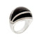 Bague 56 CHIMENTO - Bague à bande bombée avec onyx et diamants 58 Facettes 30476