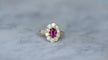 Bague 59 Bague Marguerite Ovale Rubis et Diamants 58 Facettes