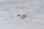Bague ancienne pâte de verre turquoise et diamants