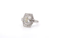 Bague 54 Bague Art Déco diamant de 1,86cts K/P1 en platine 58 Facettes 26075-25993