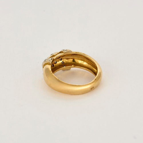 Bague 46 CARTIER - Cartier C - Bague jonc or jaune et blanc 58 Facettes RAM28444