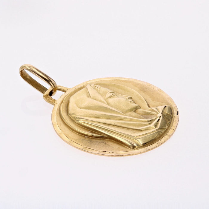 Pendentif Médaille Vierge Marie or jaune 58 Facettes CVP108