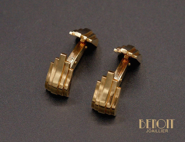 Boutons de manchette Boutons de Manchette Art Déco 58 Facettes A9622