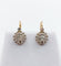 Boucles d'oreilles Dormeuses victorienne or jaune ornée de diamants tailles anciennes en sertis fleur de lys 58 Facettes A04887
