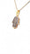 Chaîne et pendentif Main de Fatma or et diamants