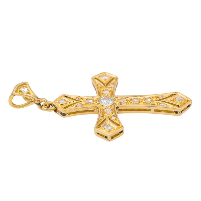 Pendentif Pendentif Croix Or jaune Diamant 58 Facettes 3319525CN