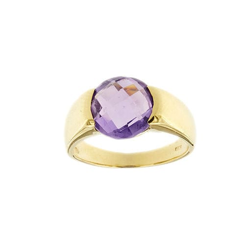 Anello oro giallo con ametista 58 Facettes 28153