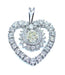 Pendentif Pendentif coeur or blanc diamants 58 Facettes AB438