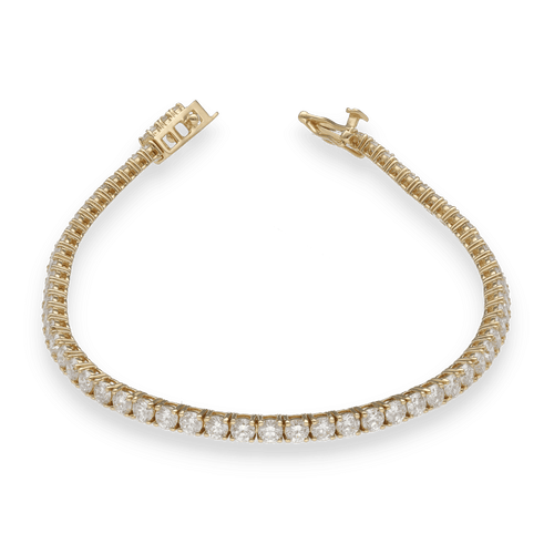Bracelet Bracelet ligne en or gris 18 Cts avec 4,00 carats de diamants brillants G-VS - 17 cm 58 Facettes FB09959