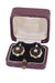 Boucles d'oreilles Dormeuses or rose perles et onyx 58 Facettes 090911