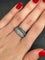 Bague 51 Bague Demi-alliance or blanc saphirs et diamants 58 Facettes 00005901