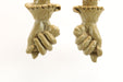 Antique lava carved gold earrings 58 Facettes 7458