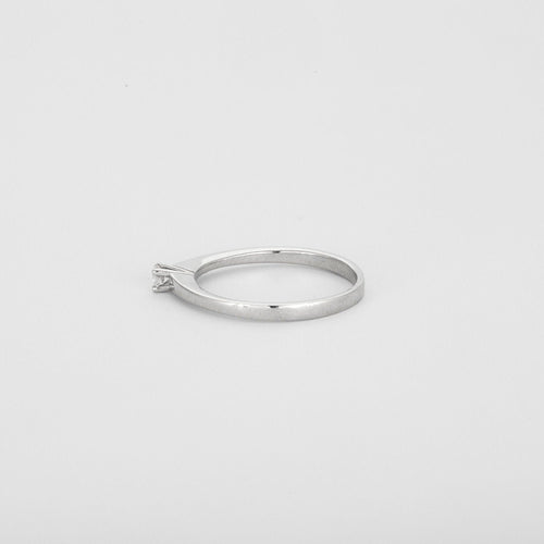 Bague 54 Solitaire or blanc diamant 58 Facettes 3121051