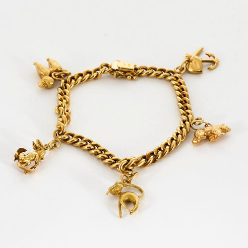 Bracelet Bracelet souple or jaune et charms 58 Facettes LEN1216