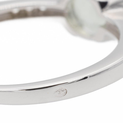 Bague Or blanc Prasiolite, Diamant