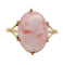 Bague 55 Bague antique or jaune, camée coquille rose à la jeune fille 58 Facettes A05233