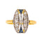 Bague 50 Bague  Art déco  Or jaune, Or blanc Diamant, Saphir 58 Facettes 4383452RV