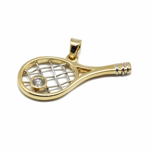 Pendentif Pendentif raquette or jaune et diamant 58 Facettes 210167R