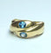 Bague 55 Bague serpentine ornée de deux saphirs bleu ciel 58 Facettes 593/1
